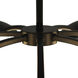 Redding LED 31 inch Matte Black with White and Brass Accent Chandelier Ceiling Light