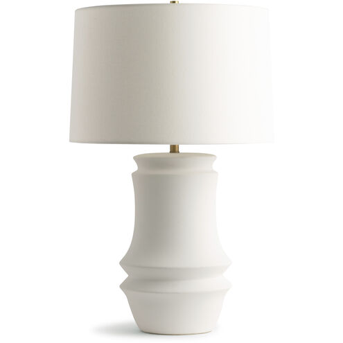 Clint 27 inch 150.00 watt White Table Lamp Portable Light