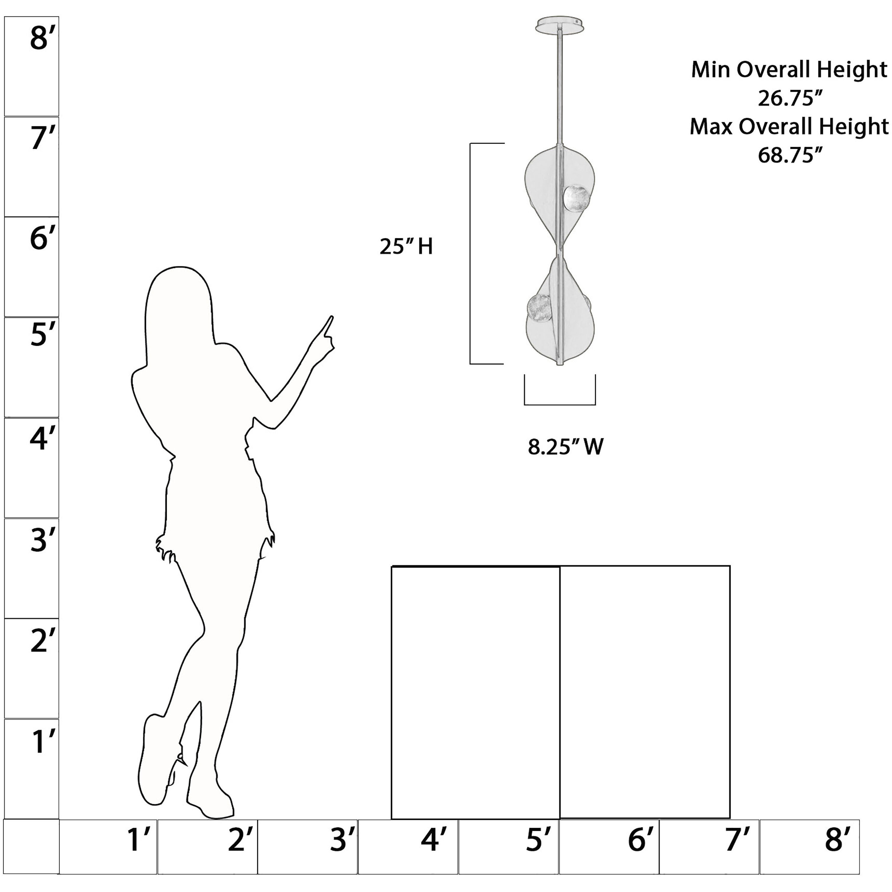 Pod LED 8.25 inch Legacy Brass Pendant Ceiling Light