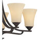 Treme 5 Light 25 inch Espresso Chandelier Ceiling Light