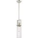 Utopia 1 Light 4.25 inch Polished Nickel Pendant Ceiling Light in Clear Glass