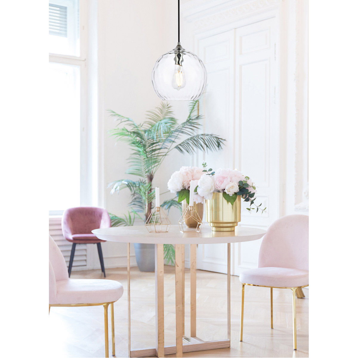 Cashel 1 Light 10 inch Chrome Pendant Ceiling Light