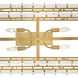 Simone LED 48 inch Burnished Gold Chandelier Ceiling Light in Alabaster, Linear & Oval