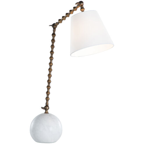 Nadine 30.5 inch Antique Brass Finish / Natural Alabaster Table Lamp Portable Light