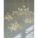 Lunaria 6 Light 34.5 inch Contemporary Silver Leaf Chandelier Ceiling Light, Large