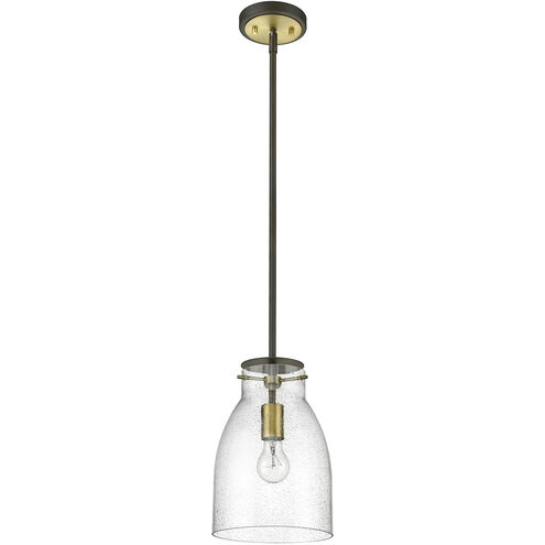 Shelby 1 Light 8 inch Oil Rubbed Bronze and Antique Brass Pendant Ceiling Light