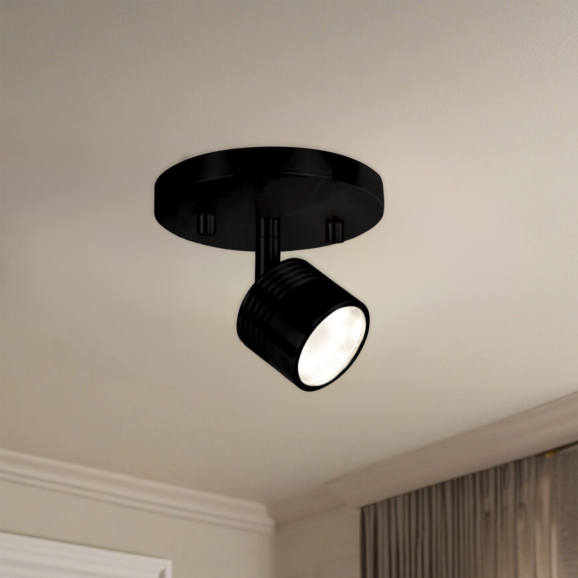 Lyra 1 Light 120V Black Track Light Ceiling Light