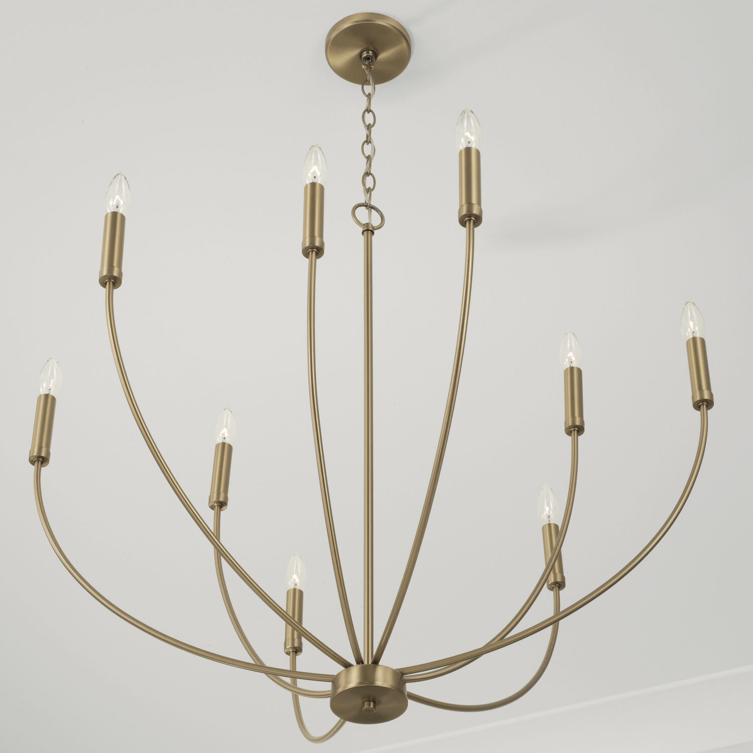 Ansley 9 Light 35.25 inch Aged Brass Chandelier Ceiling Light