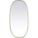 Brynn 48 X 24 inch Brass Mirror in 24 x 48