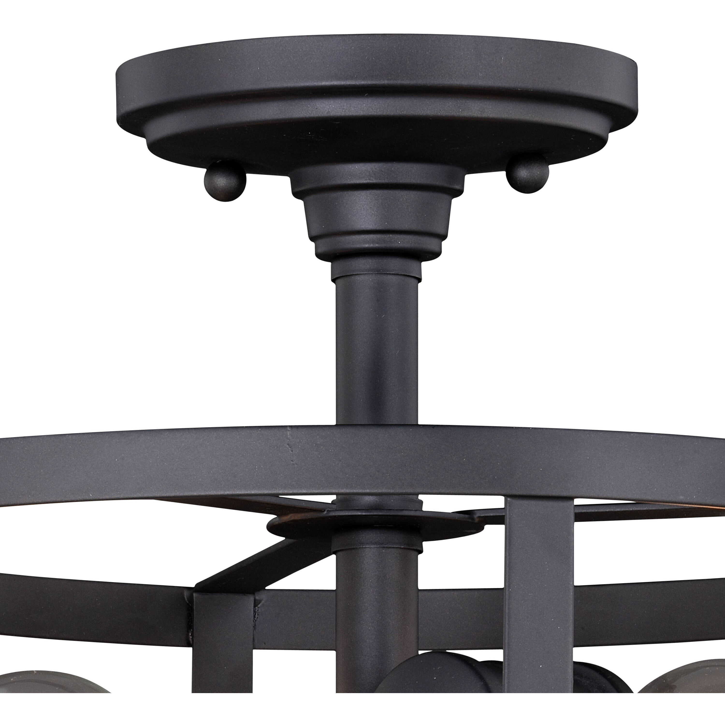 Akron LED 12 inch Oil Rubbed Bronze Semi-Flush Mount Ceiling Light