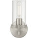 Lily 1 Light 4.75 inch Brushed Steel Wall Sconce Wall Light