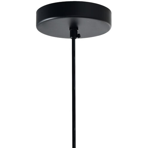 Modest 1 Light 12 inch Black Down Mini Pendant Ceiling Light