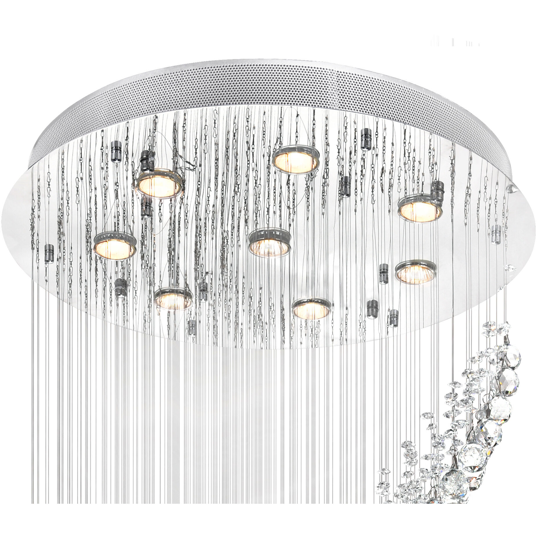 Ribbon 8 Light 24 inch Chrome Flush Mount Ceiling Light