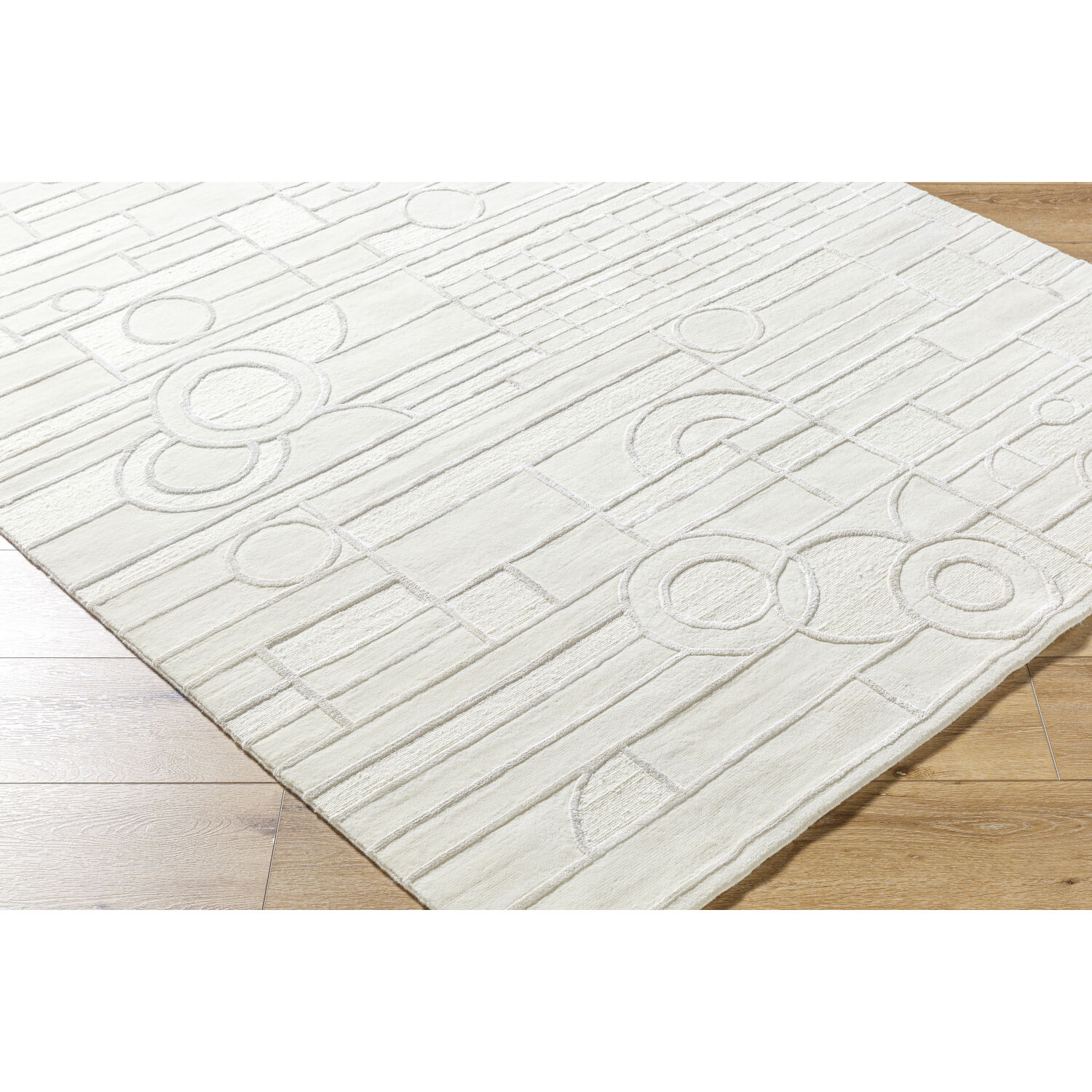 Transcendence 120 X 96 inch Light Silver / Off-White / Pearl Handmade Rug in 8 x 10