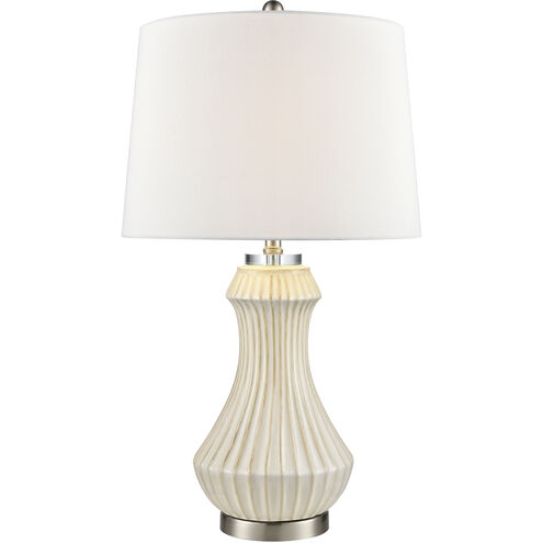 Nash 29 inch 150.00 watt Cream with Antique Brass Table Lamp Portable Light