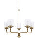 Colton 5 Light 28 inch Aged Brass Chandelier Ceiling Light