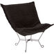 Puff Angora Ebony Scroll Chair with Cover