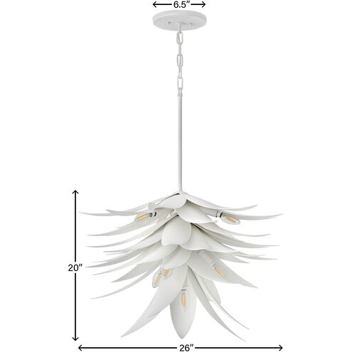 Agave LED 26 inch Textured Plaster Chandelier Ceiling Light