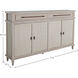 Isaac Cerused White and Sesame White Long Cabinet
