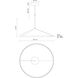 Roda LED 31.5 inch Black Pendant Ceiling Light