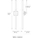 Magic Wall Sconce Wall Light in 32in., Black