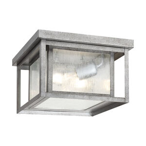 Astral Dr 2 Light 10 inch Weathered Pewter Outdoor Ceiling Flush Mount