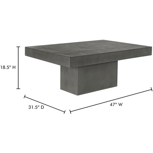 Maxima 47 X 32 inch Grey Outdoor Coffee Table