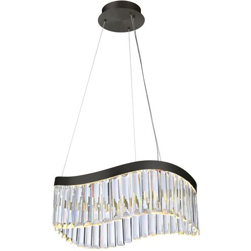 Jules LED 19.3 inch Black Chandelier Ceiling Light