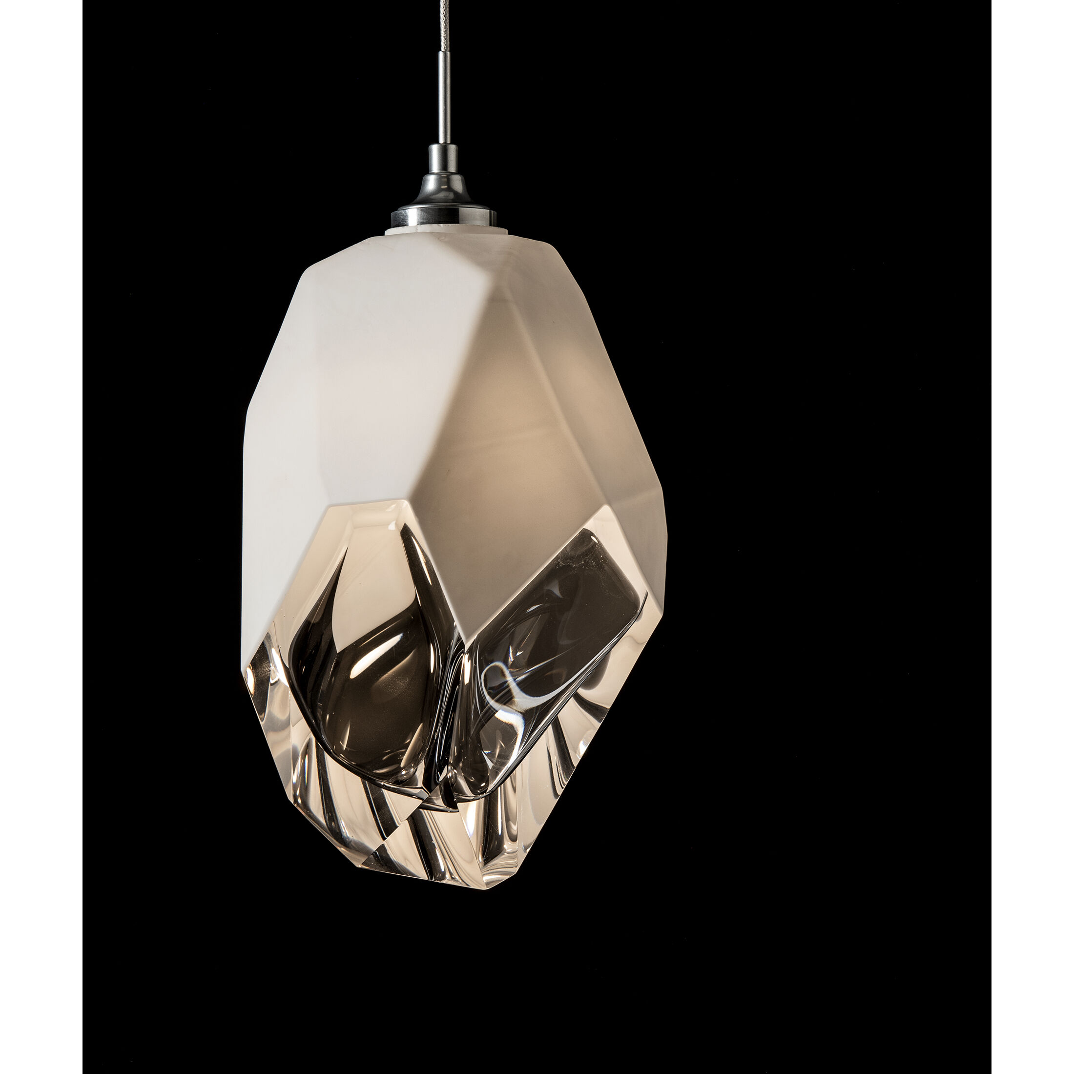 Chrysalis 1 Light 6.1 inch Sterling Mini Pendant Ceiling Light in White Crystal, Large