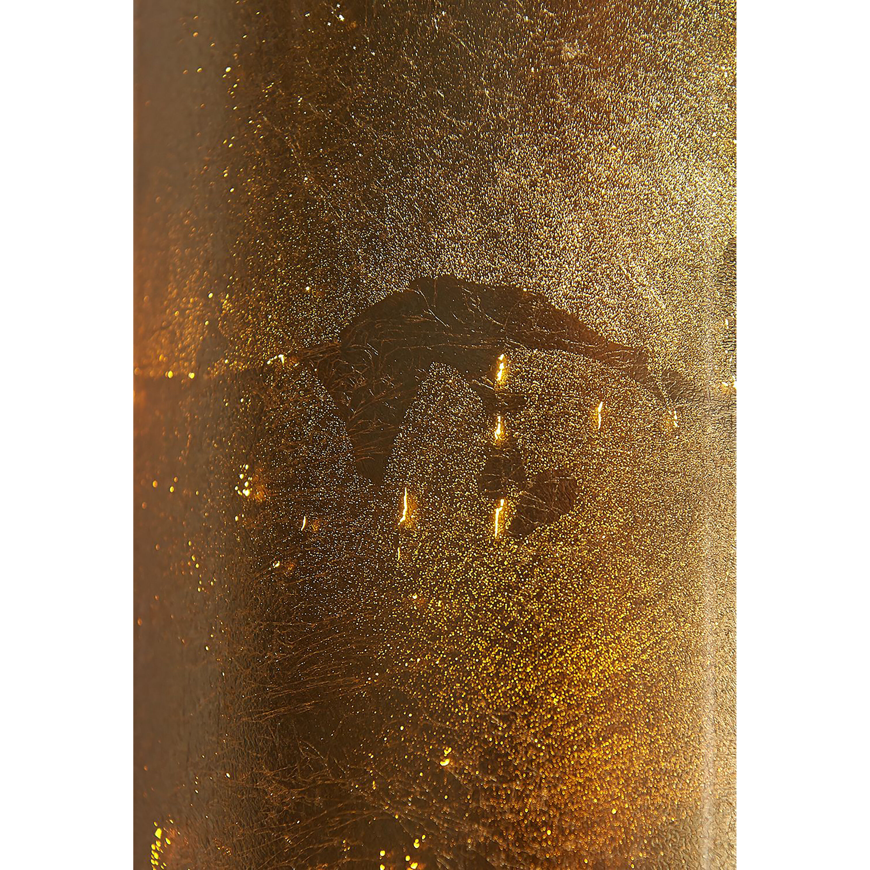 Cyrus LED 4 inch Matte Chrome Pendant Ceiling Light in Gold Glass