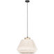 Lanier 1 Light 19 inch Black and Natural Pendant Ceiling Light