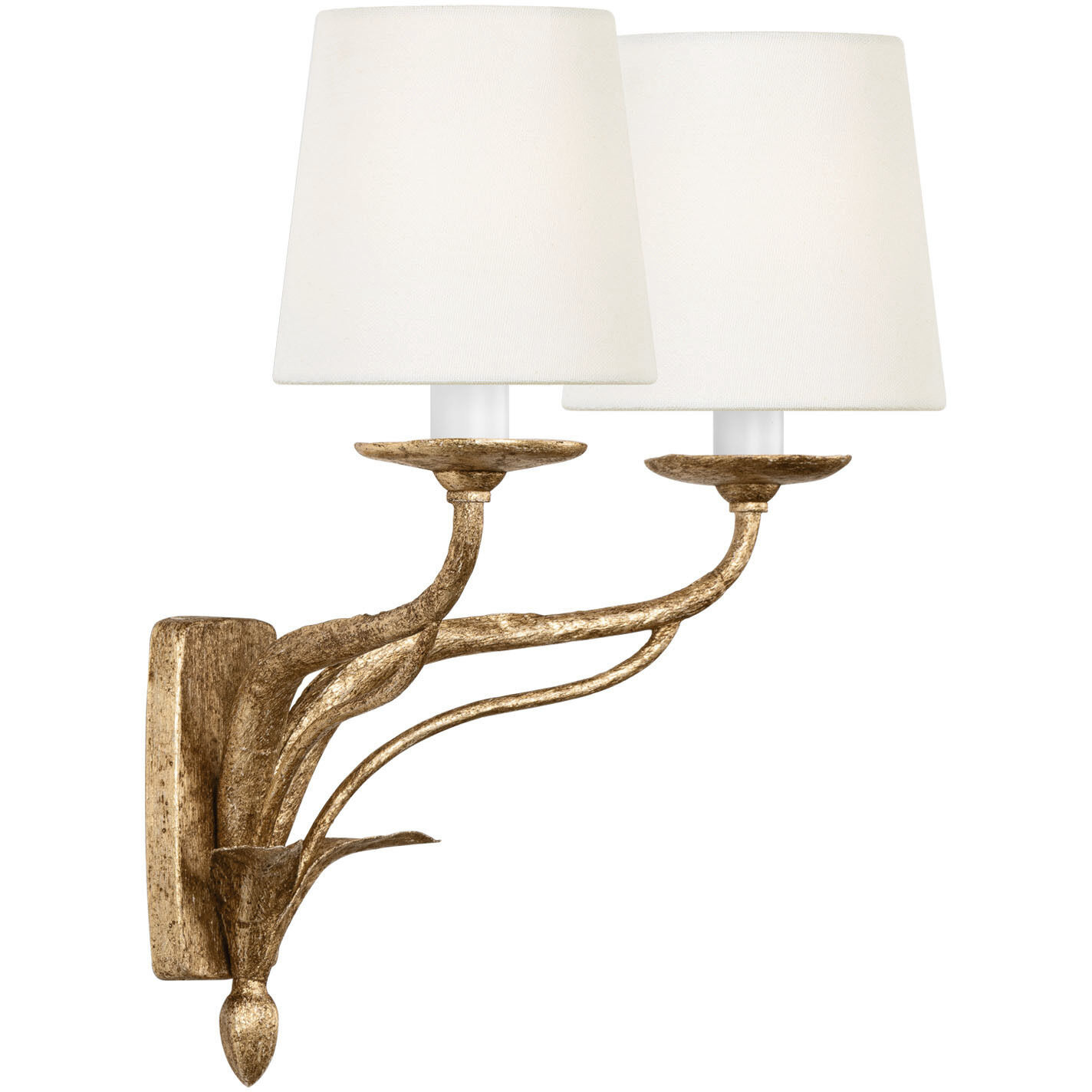 Chapman & Myers Amalfi LED 15 inch Milano Gold Double Sconce Wall Light