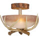 Lodge LED 12 inch Noachian Stone Semi-Flush Mount Ceiling Light