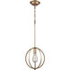 Burrell 1 Light 10 inch Matte Gold Mini Pendant Ceiling Light