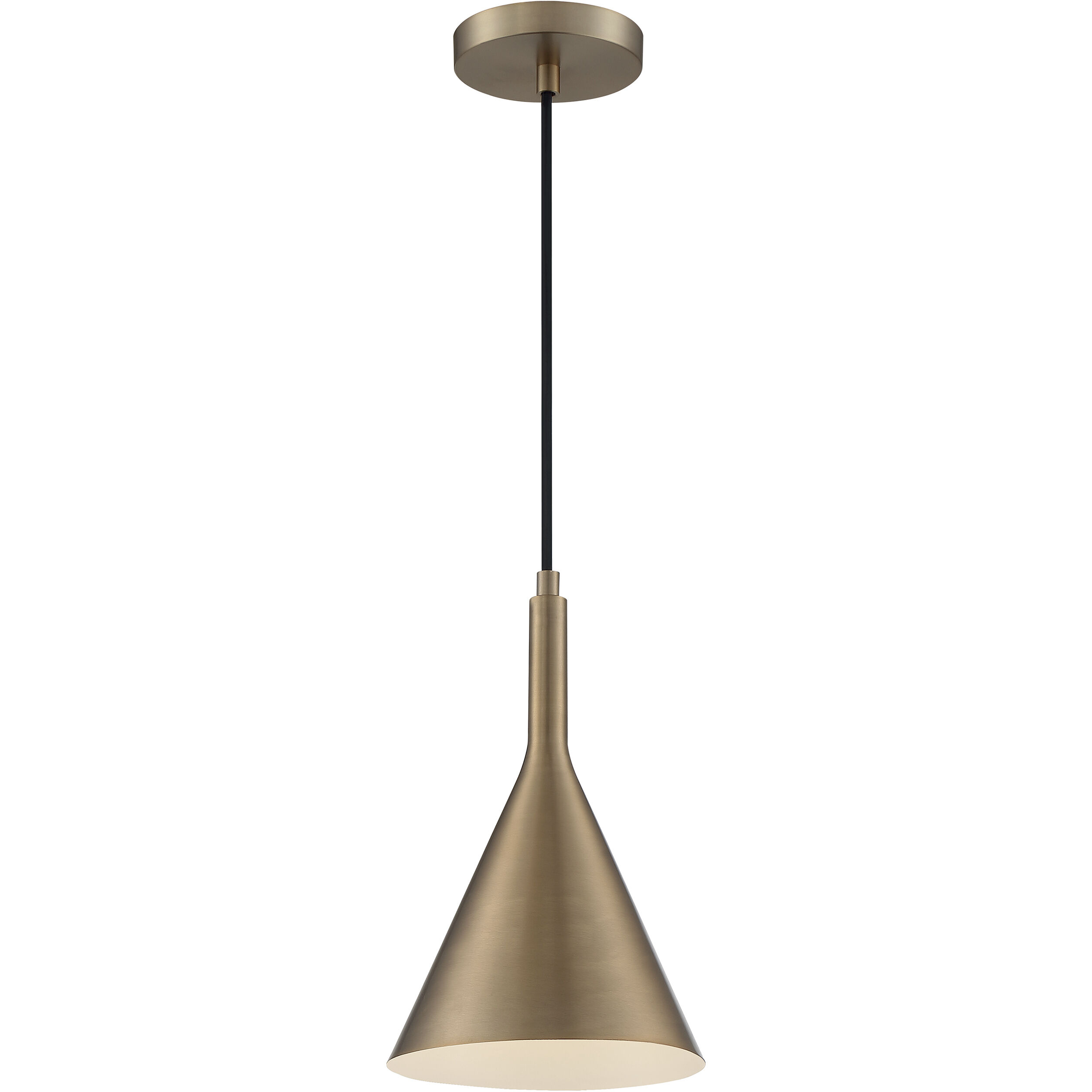 Lightcap 1 Light 7.75 inch Burnished Brass Pendant Ceiling Light