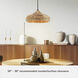 Cambria 1 Light 18 inch Matte Black Pendant Ceiling Light, Large