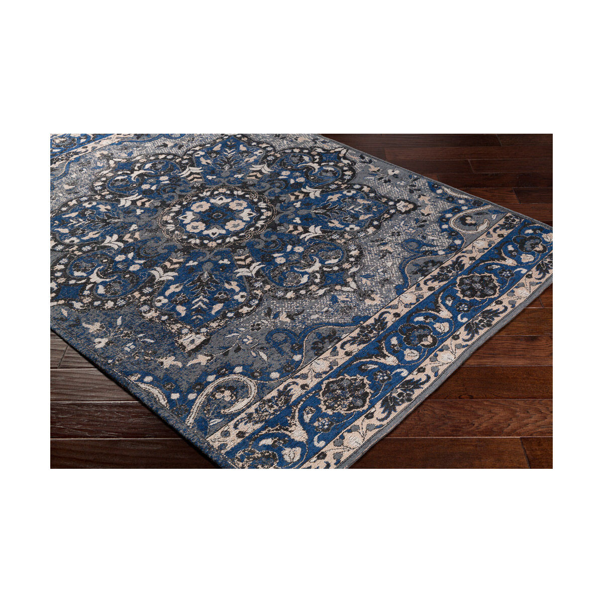 Amsterdam 36 X 24 inch Navy/Charcoal/Medium Gray/Ivory/Taupe Rugs, Rectangle