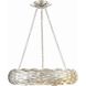 Broche 6 Light 24 inch Antique Silver Chandelier Ceiling Light