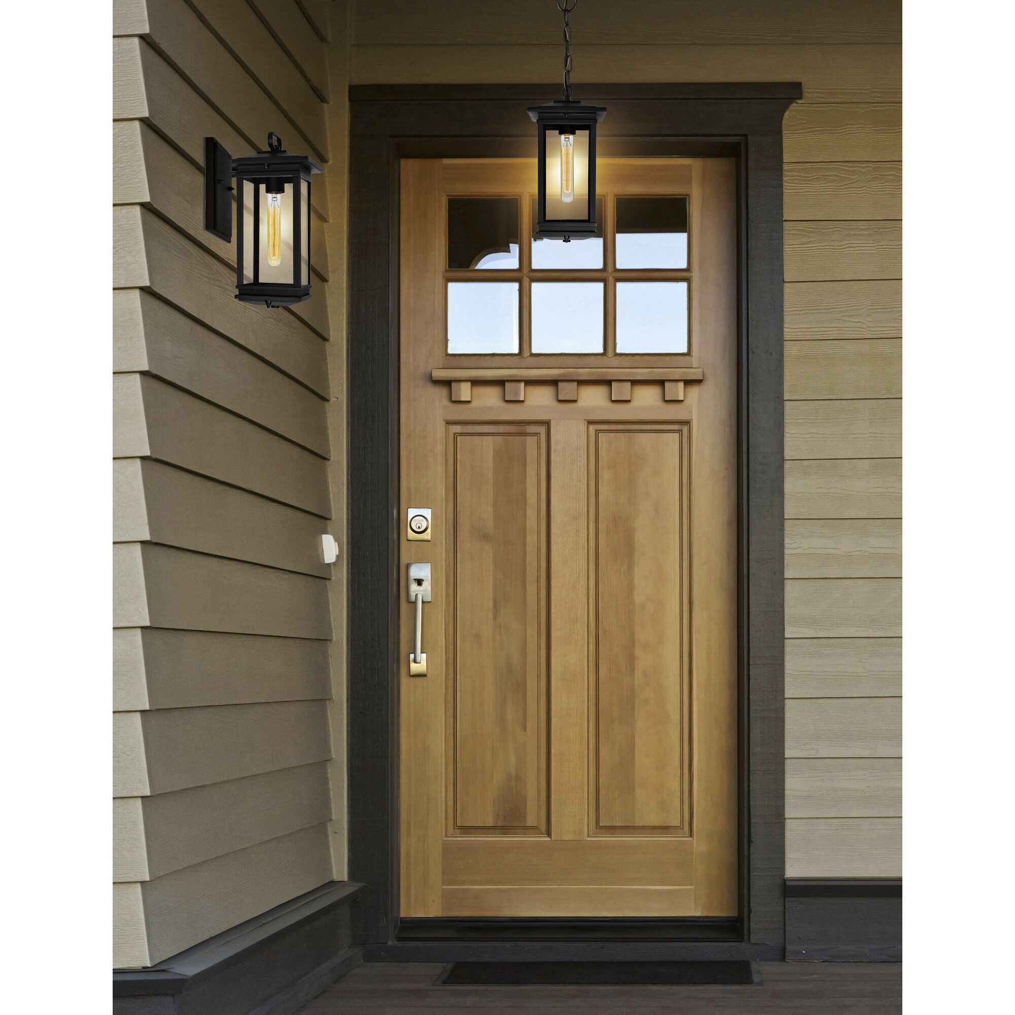 Oakwood 1 Light 14 inch Black Outdoor Wall Light