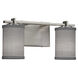 Textile LED 14 inch Brushed Nickel Bath Bar Wall Light, Cylinder w/ Flat Rim