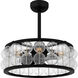 Terrarock 23 inch Matte Black with Black Matte Blades Fandelier