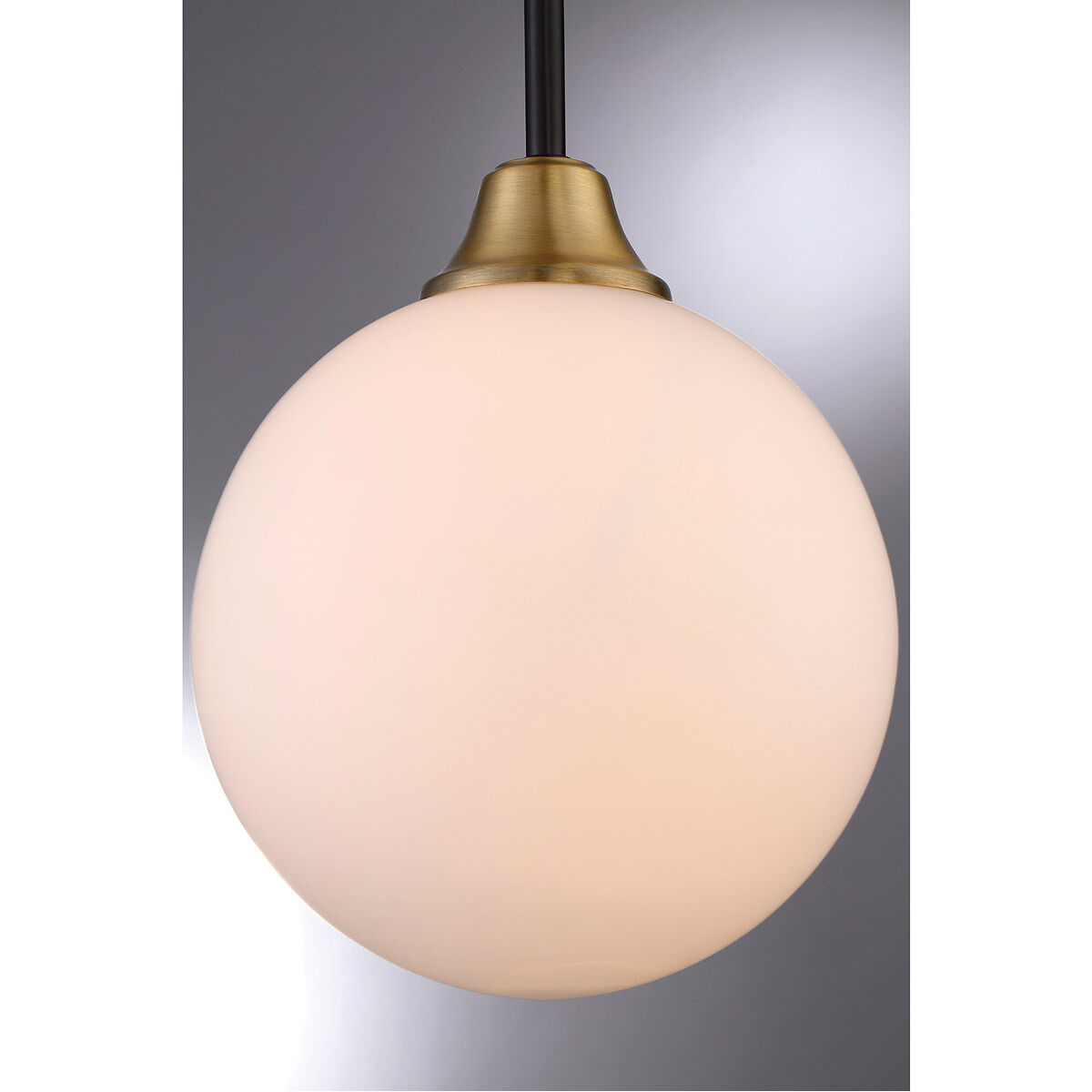 Mid-Century Modern 1 Light 8 inch Oil Rubbed Bronze with Natural Brass Mini-Pendant Ceiling Light