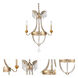 Louis 3 Light 20 inch Distressed Silver and Gold Chandelier Ceiling Light, Flambeau