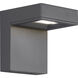 Taag LED 5.9 inch Charcoal Outdoor Wall Light in LED 80 CRI 3000K, Surge Protection, Integrated LED