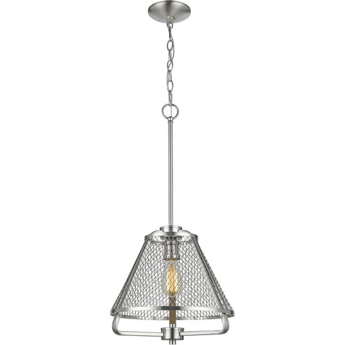 Iuka 1 Light 12 inch Brushed Nickel Pendant Ceiling Light