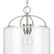 Leyden 1 Light 13 inch Brushed Nickel Mini Pendant Ceiling Light
