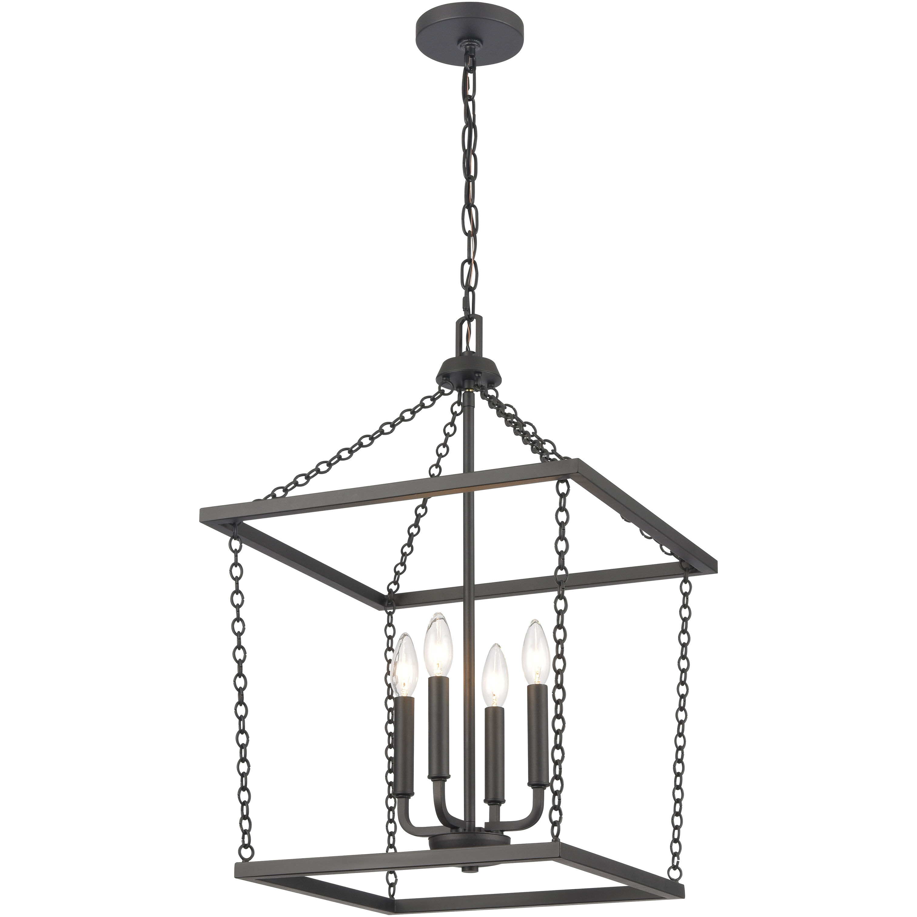 Emmett 4 Light 17 inch Matte Black Pendant Ceiling Light