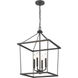 Emmett 4 Light 17 inch Matte Black Pendant Ceiling Light