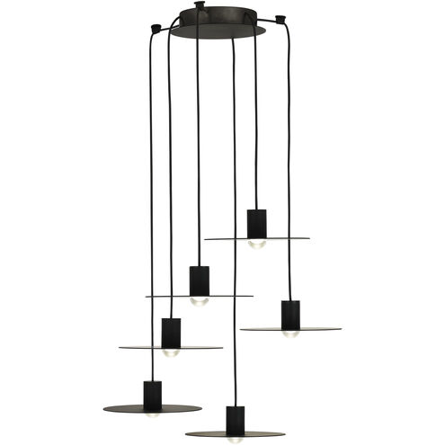 Sean Lavin Eaves LED Nightshade Black Chandelier Ceiling Light, Integrated LED