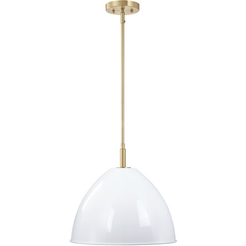 Biba 1 Light 15 inch Brushed Gold Pendant Ceiling Light